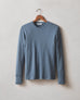 Women's Premium Slub Crew Long Sleeve Tee - Denim